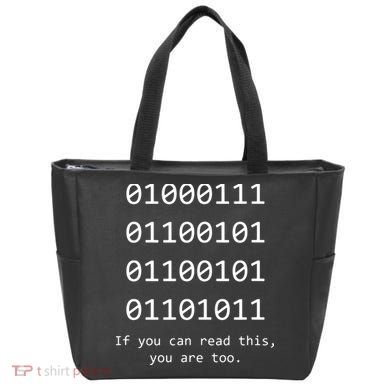 Funny Computer Binary Code Programmer Developer Geek Gift Tote Bag