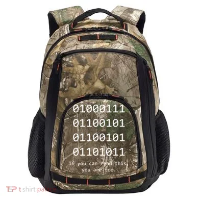 Funny Computer Binary Code Programmer Developer Geek Gift Camo Xtreme Backpack