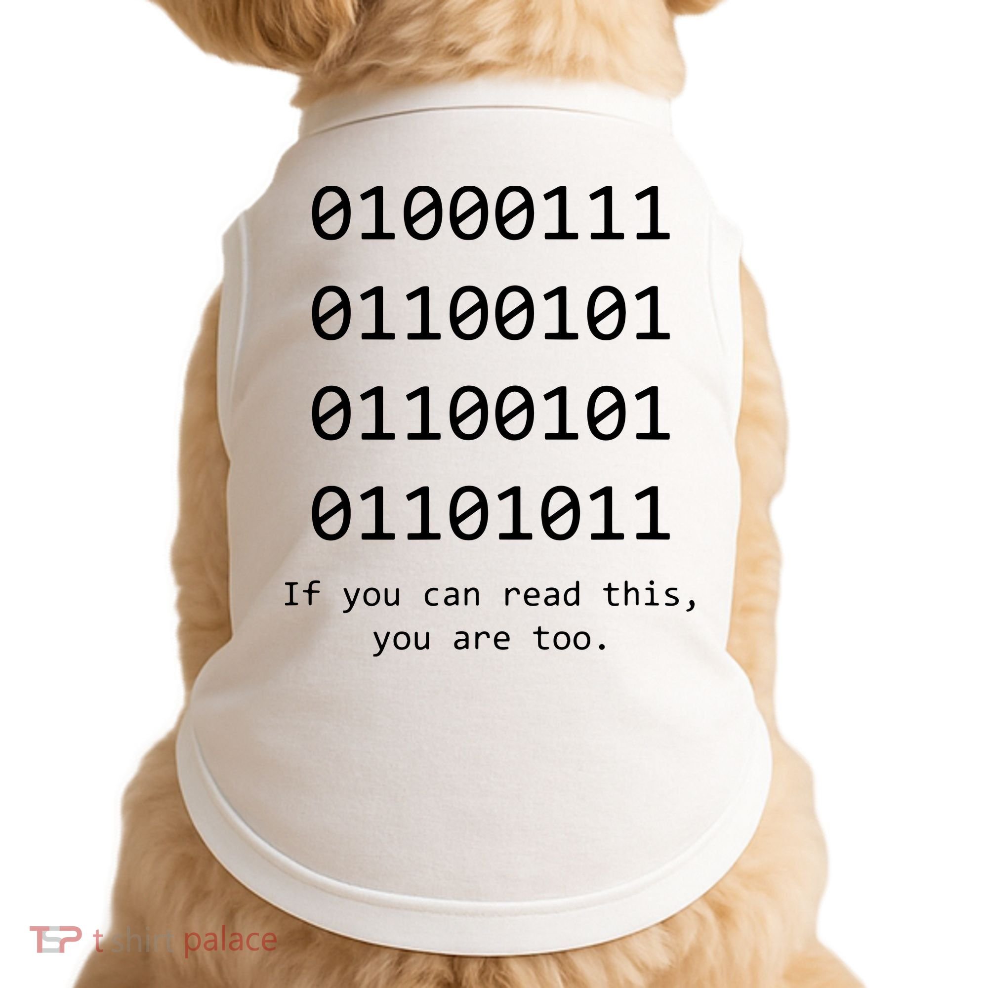 Funny Computer Binary Code Programmer Developer Geek Gift Doggie Tank