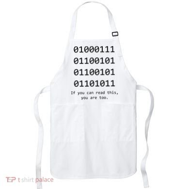 Funny Computer Binary Code Programmer Developer Geek Gift Apron