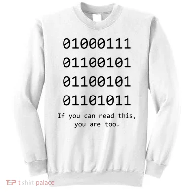 Funny Computer Binary Code Programmer Developer Geek Gift Sweatshirt
