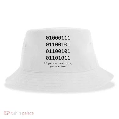 Funny Computer Binary Code Programmer Developer Geek Gift Sustainable Bucket Hat