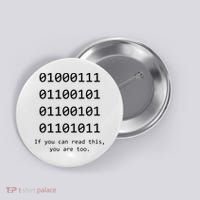 Funny Computer Binary Code Programmer Developer Geek Gift Button thumb 0