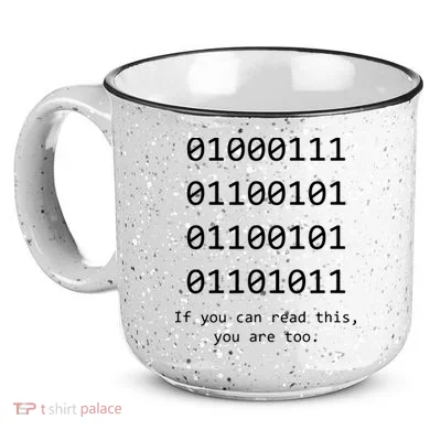Funny Computer Binary Code Programmer Developer Geek Gift 15oz Campfire Ceramic Mug