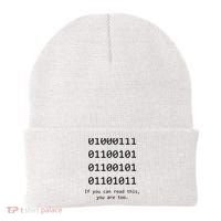 Funny Computer Binary Code Programmer Developer Geek Gift Beanie thumb 0