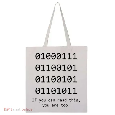 Funny Computer Binary Code Programmer Developer Geek Gift Tote Bag