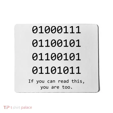 Funny Computer Binary Code Programmer Developer Geek Gift Mousepad