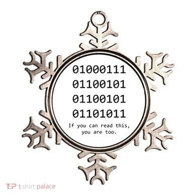 Funny Computer Binary Code Programmer Developer Geek Gift Ornament