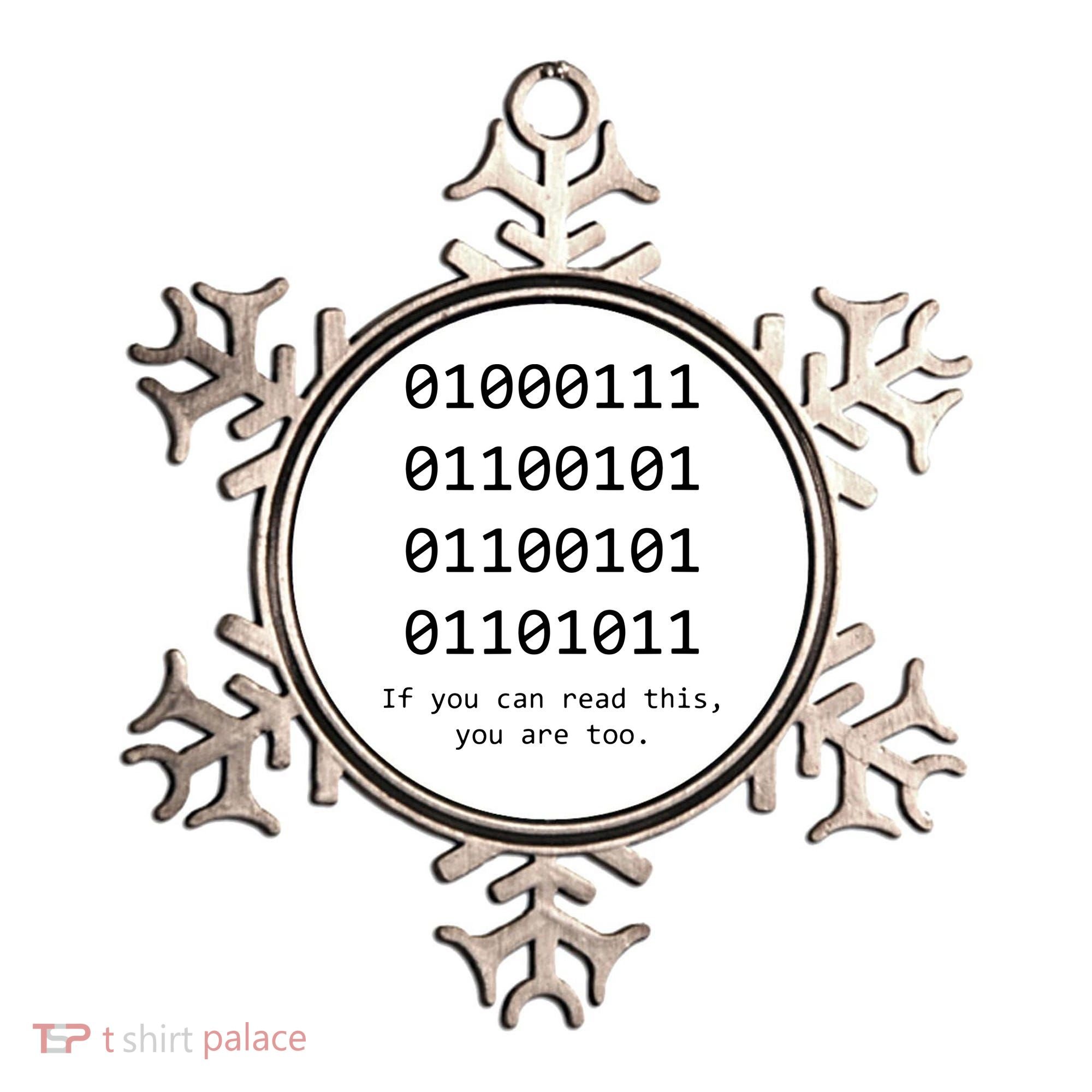 Funny Computer Binary Code Programmer Developer Geek Gift Ornament