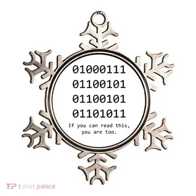 Funny Computer Binary Code Programmer Developer Geek Gift Ornament