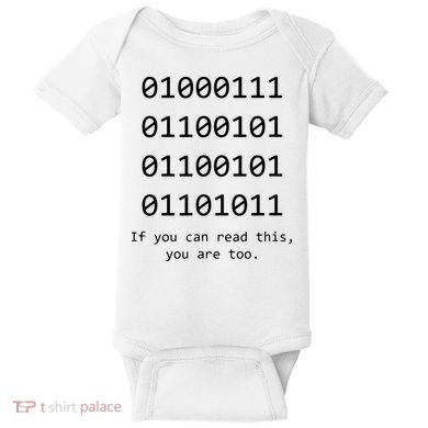 Funny Computer Binary Code Programmer Developer Geek Gift Baby Bodysuit