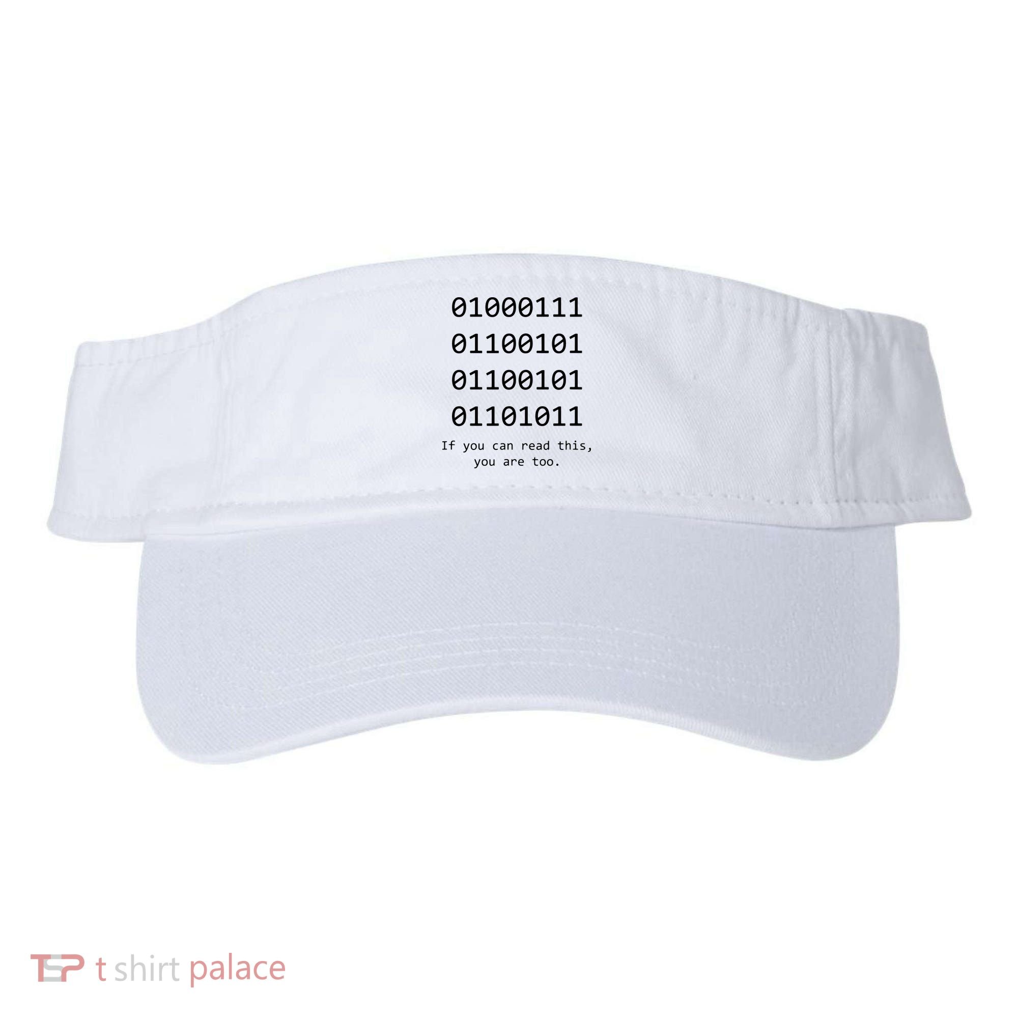 Funny Computer Binary Code Programmer Developer Geek Gift Visor