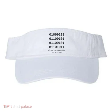 Funny Computer Binary Code Programmer Developer Geek Gift Visor