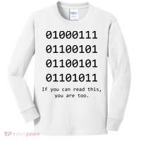 Funny Computer Binary Code Programmer Developer Geek Gift Kids Long Sleeve Shirt thumb 0