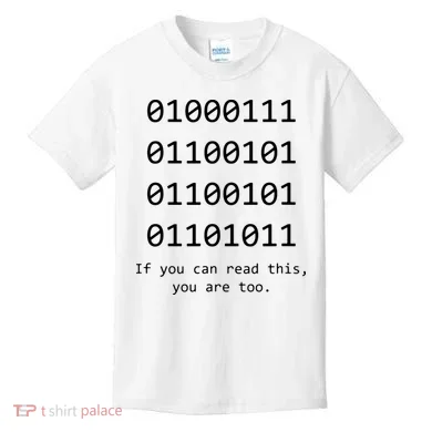 Funny Computer Binary Code Programmer Developer Geek Gift Kids T-Shirt