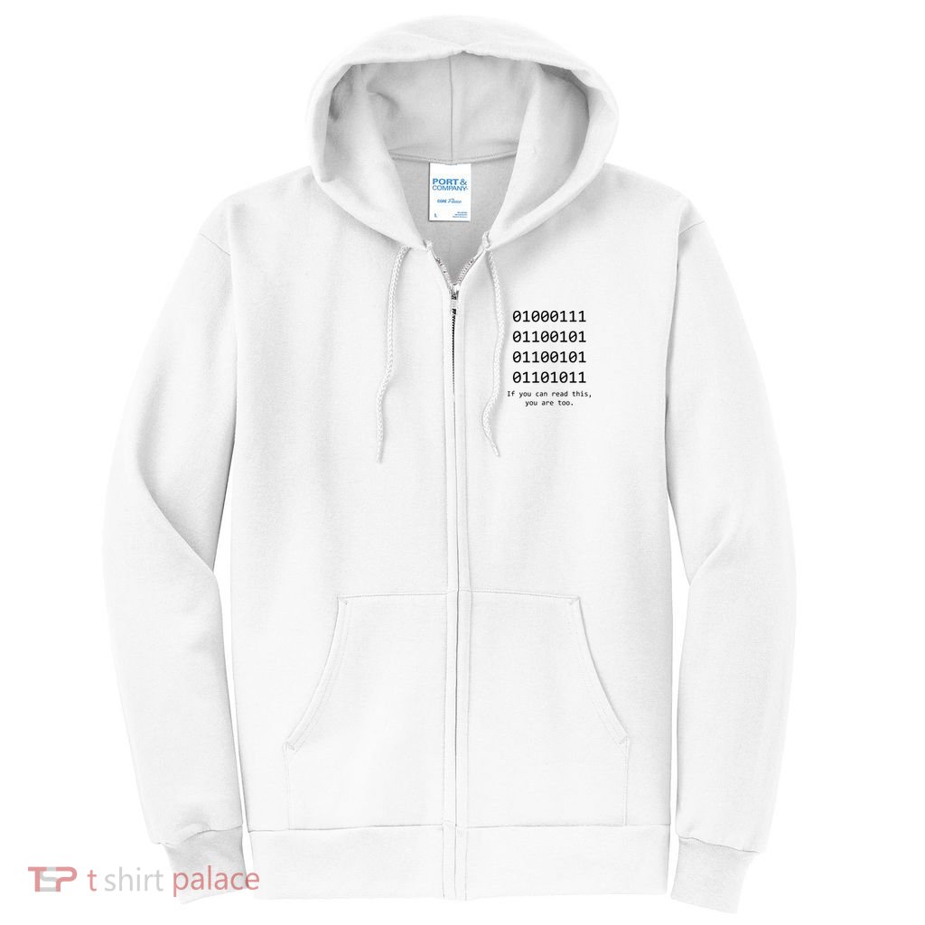 Funny Computer Binary Code Programmer Developer Geek Gift Full Zip ...