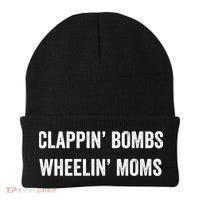 Funny Clappin' Bombs Wheelin' Moms Hockey Slang Gift Beanie thumb 0