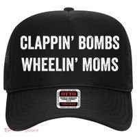 Funny Clappin' Bombs Wheelin' Moms Hockey Slang Gift Hat thumb 0