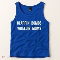 Funny Clappin' Bombs Wheelin' Moms Hockey Slang Gift Tank Top thumb 2