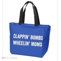 Funny Clappin' Bombs Wheelin' Moms Hockey Slang Gift Tote Bag thumb 3