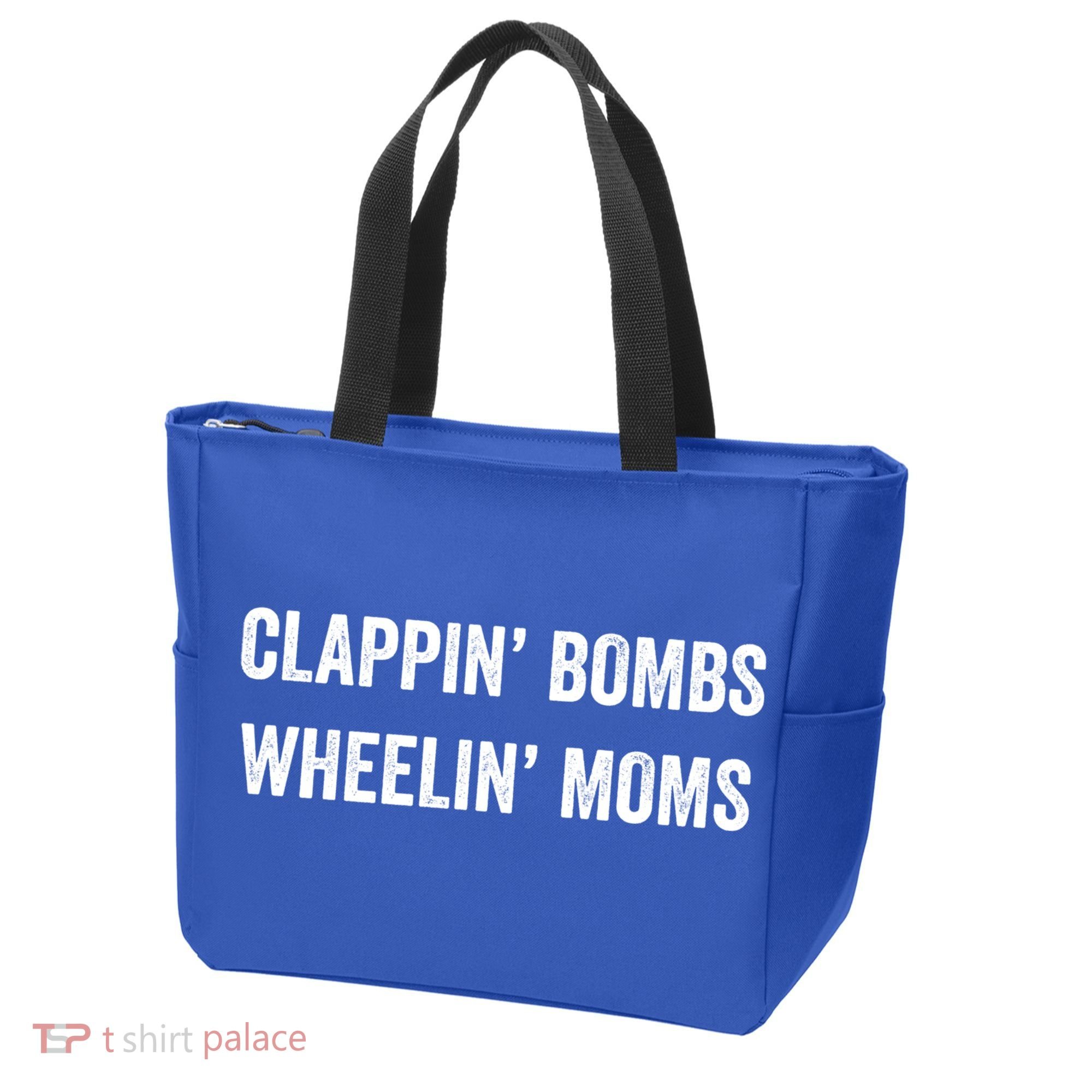 Funny Clappin' Bombs Wheelin' Moms Hockey Slang Gift Tote Bag