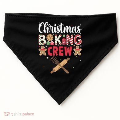 Funny Christmas Baking Crew Baking Christmas Cookie USA-Made Doggie Bandana