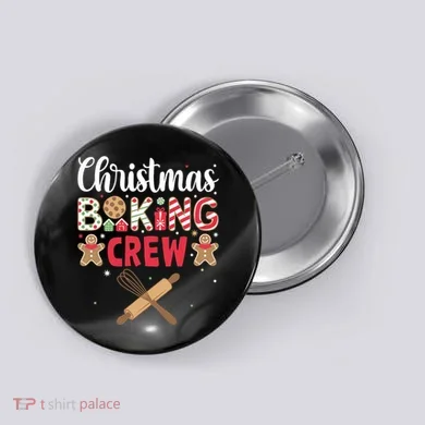 Funny Christmas Baking Crew Baking Christmas Cookie Button