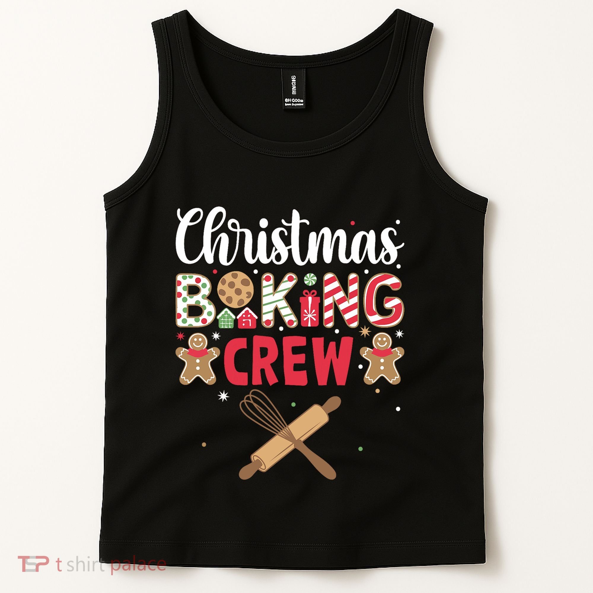 Funny Christmas Baking Crew Baking Christmas Cookie Tank Top