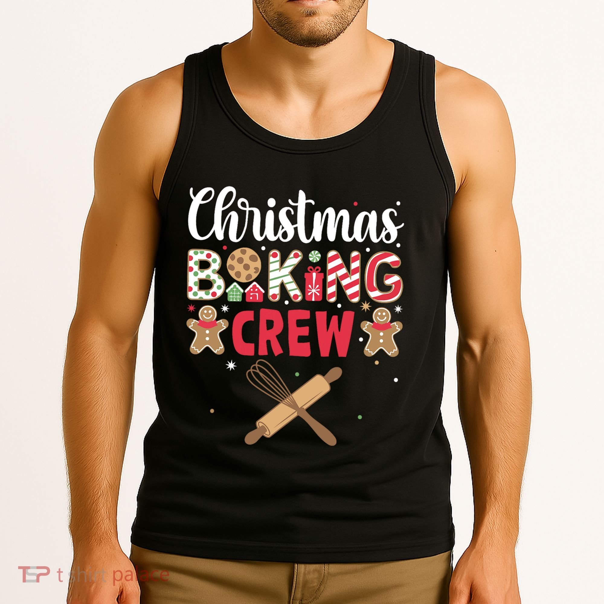 Funny Christmas Baking Crew Baking Christmas Cookie Tank Top