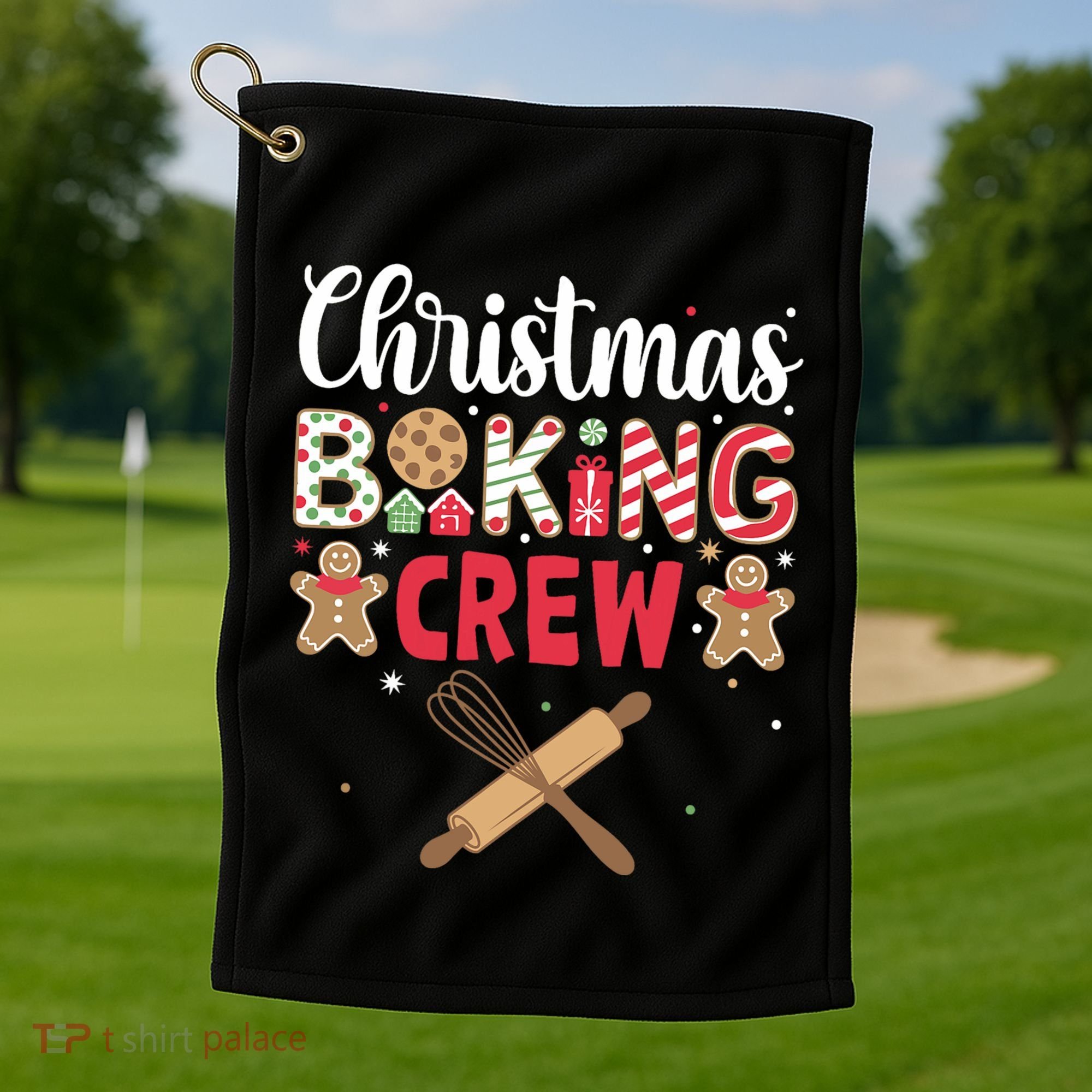 Funny Christmas Baking Crew Baking Christmas Cookie Golf Towel