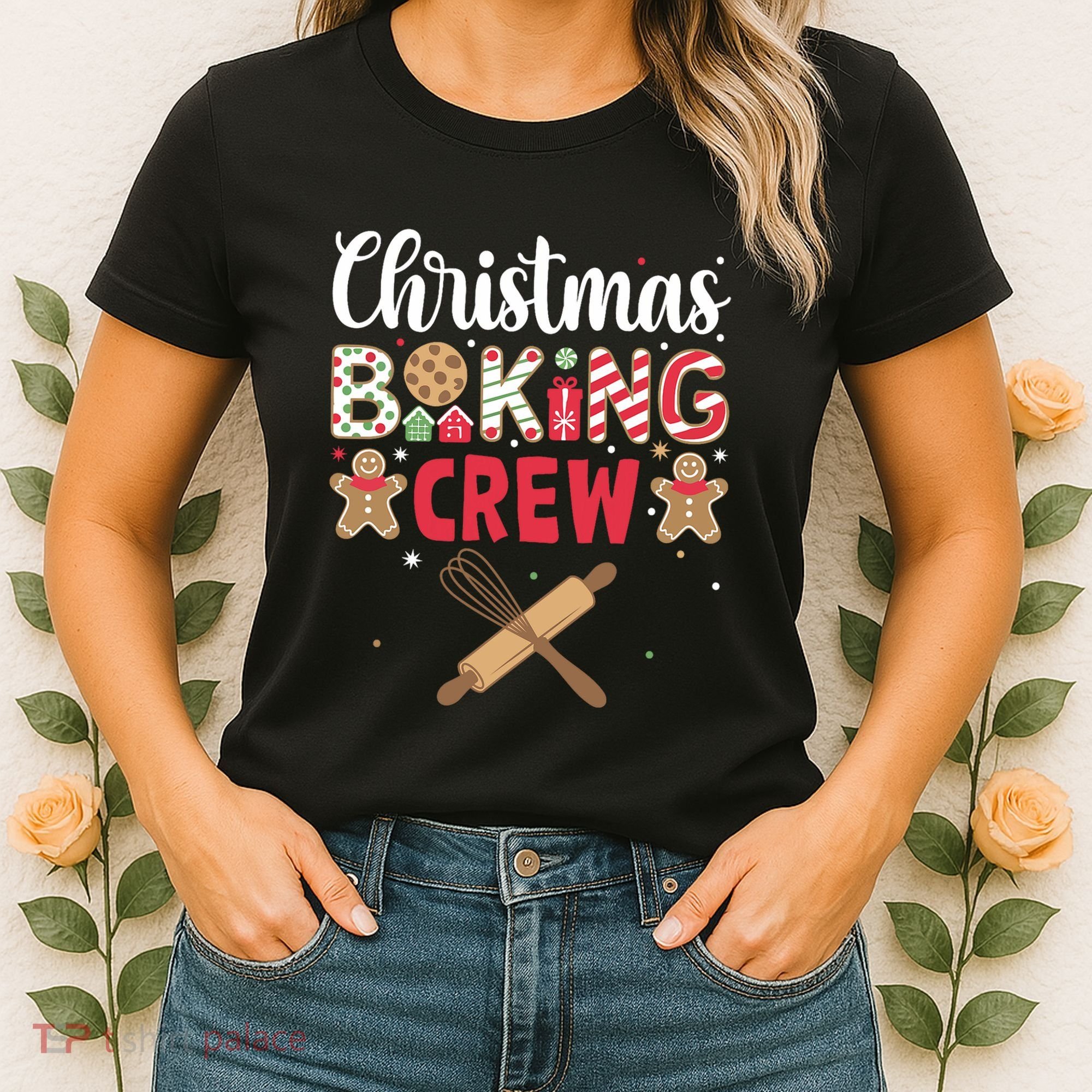 Funny Christmas Baking Crew Baking Christmas Cookie Women's T-Shirt