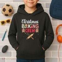Funny Christmas Baking Crew Baking Christmas Cookie Kids Hoodie thumb 2