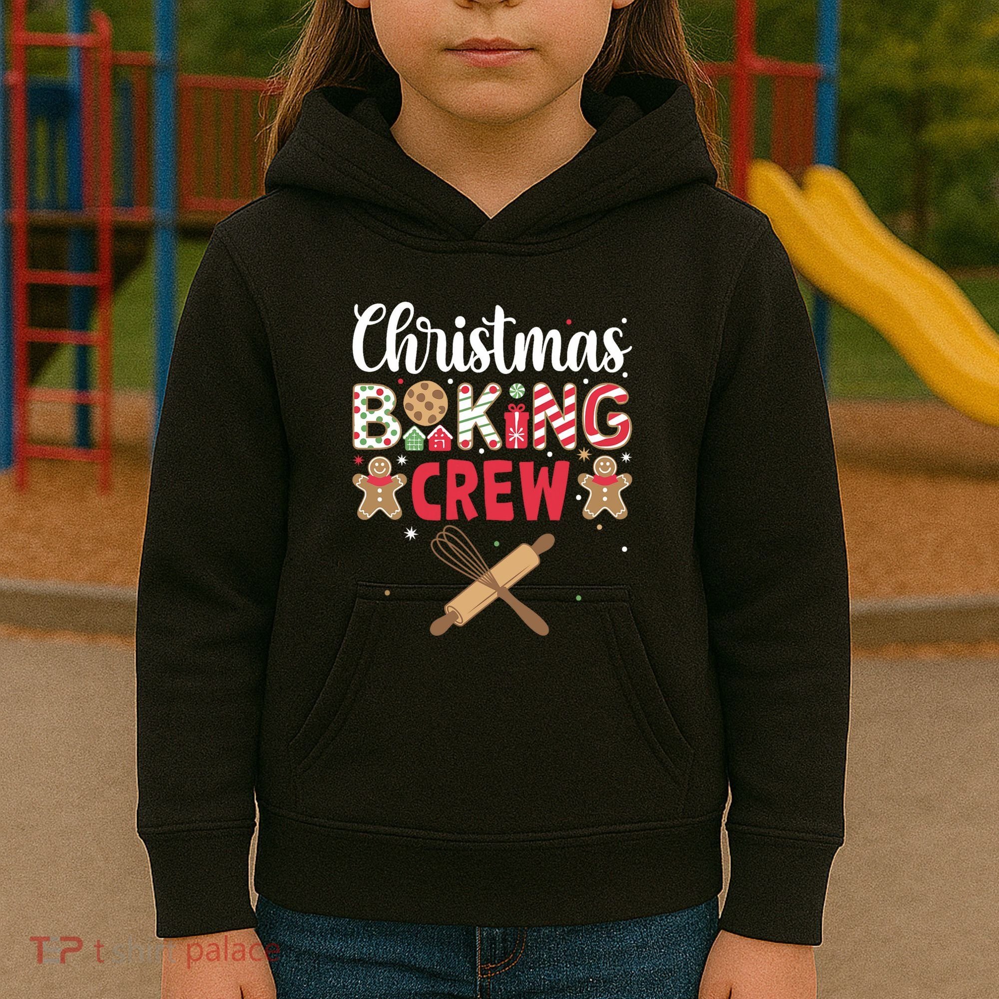 Funny Christmas Baking Crew Baking Christmas Cookie Kids Hoodie