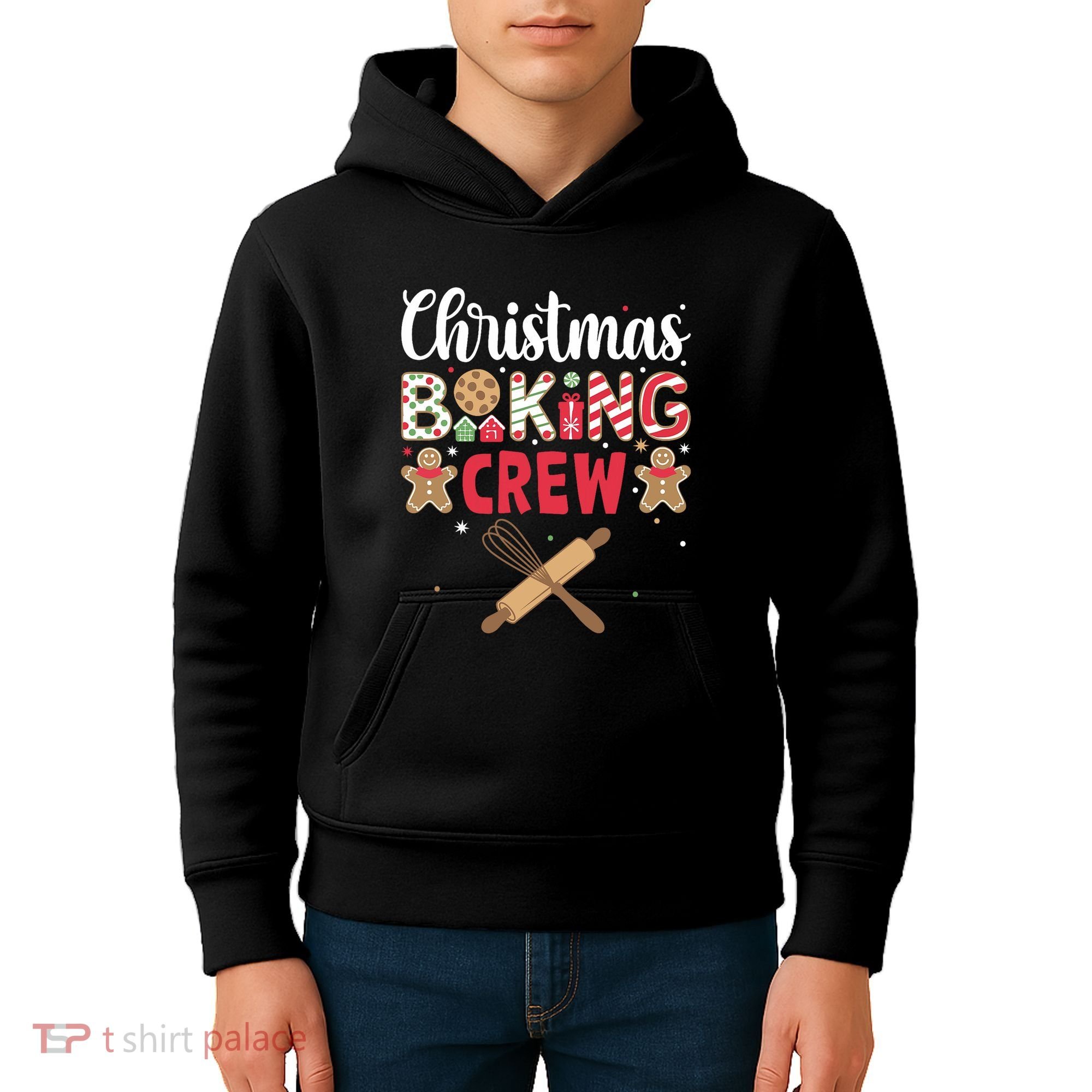Funny Christmas Baking Crew Baking Christmas Cookie Kids Hoodie