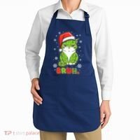 Funny Christmas Bruh Grumpy Grinch Cat Apron thumb 2