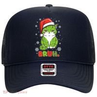Funny Christmas Bruh Grumpy Grinch Cat Hat thumb 0