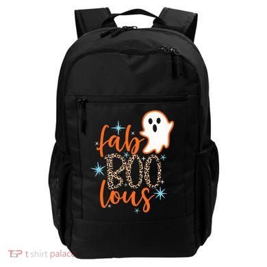 Funny Cute Boo Ghost Halloween Fab-Boo Lous Leopard Backpack