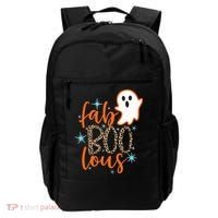 Funny Cute Boo Ghost Halloween Fab-Boo Lous Leopard Backpack thumb 0