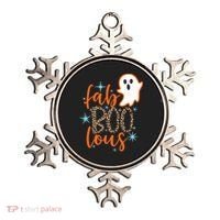 Funny Cute Boo Ghost Halloween Fab-Boo Lous Leopard Ornament thumb 0