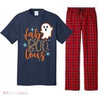 Funny Cute Boo Ghost Halloween Fab-Boo Lous Leopard Pajama Set thumb 0