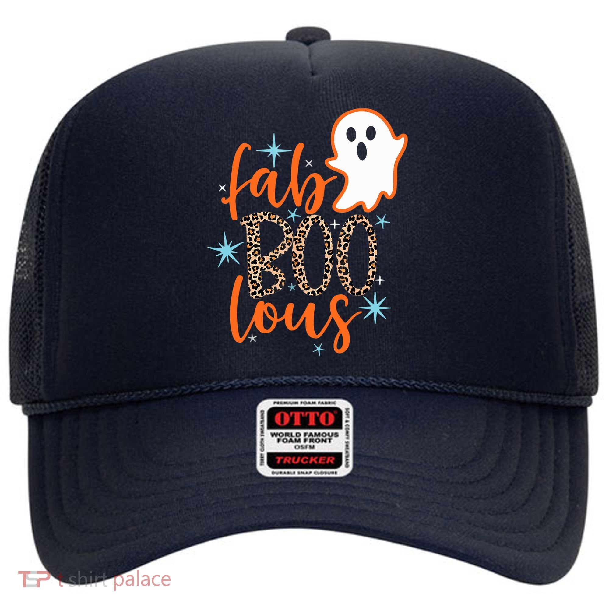 Funny Cute Boo Ghost Halloween Fab-Boo Lous Leopard Hat