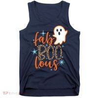 Funny Cute Boo Ghost Halloween Fab-Boo Lous Leopard Tank Top thumb 0