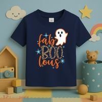 Funny Cute Boo Ghost Halloween Fab-Boo Lous Leopard Toddler T-Shirt thumb 3