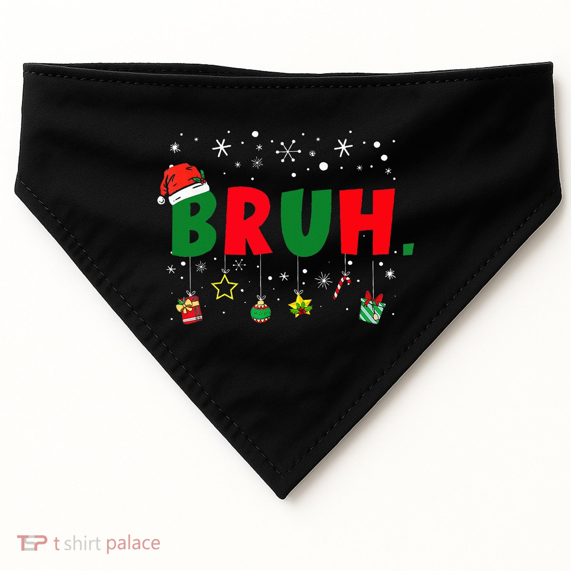 Funny Christmas Bruh Xmas Bruh Matching  USA-Made Doggie Bandana