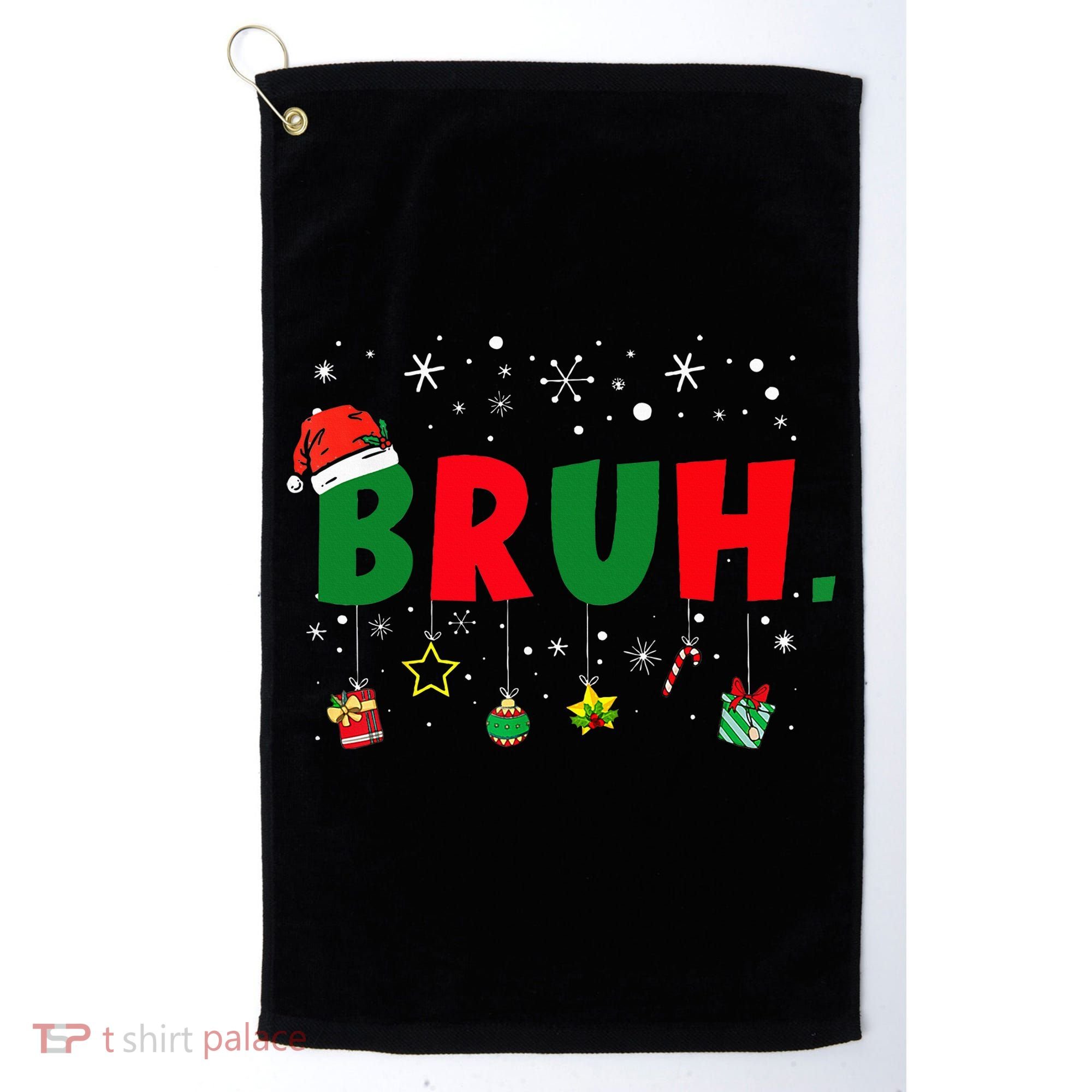 Funny Christmas Bruh Xmas Bruh Matching  Golf Towel