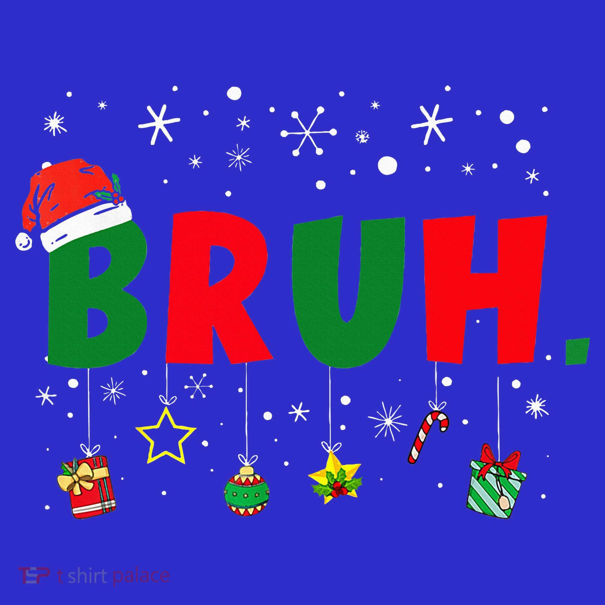 Funny Christmas Bruh Xmas Bruh Matching  Mousepad