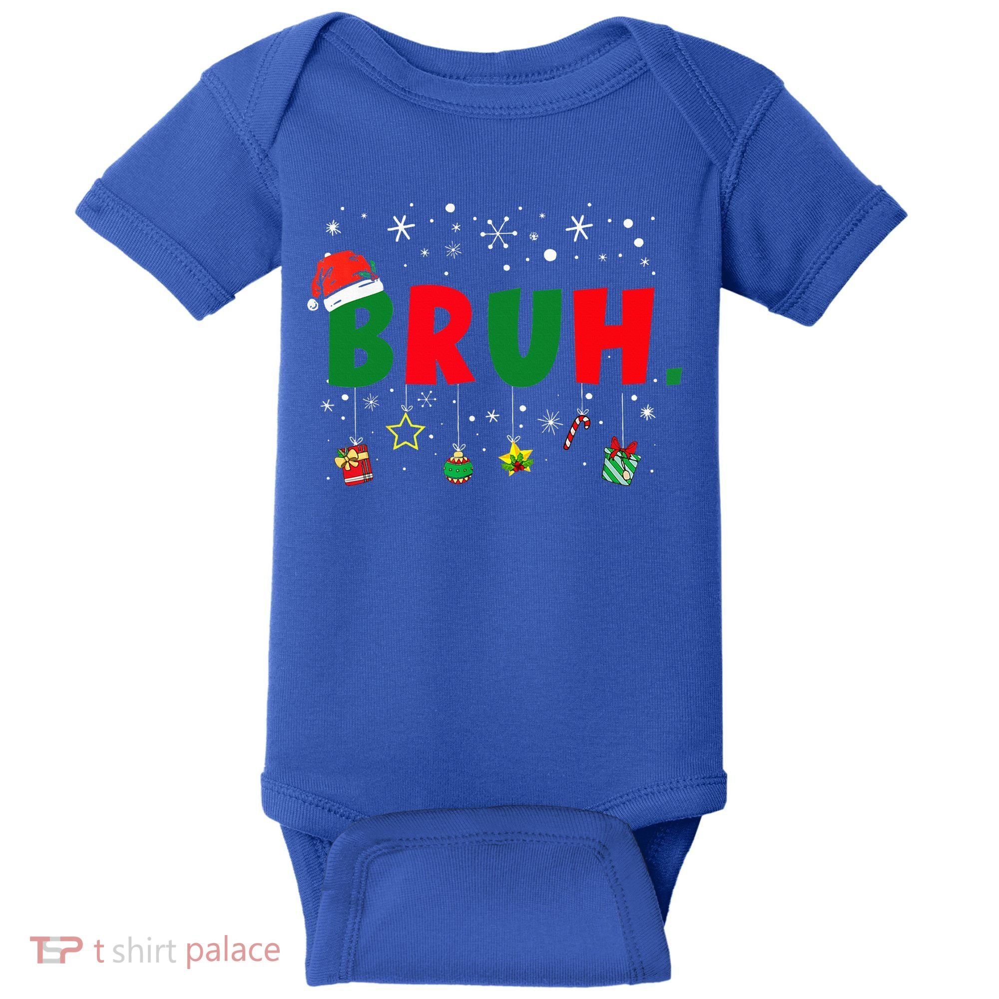 Funny Christmas Bruh Xmas Bruh Matching  Baby Bodysuit