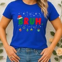 Funny Christmas Bruh Xmas Bruh Matching  Women's T-Shirt thumb 2