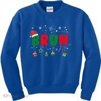 Funny Christmas Bruh Xmas Bruh Matching  Kids Sweatshirt thumb 0