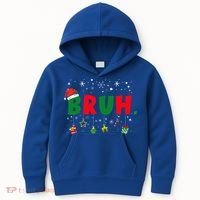 Funny Christmas Bruh Xmas Bruh Matching  Kids Hoodie thumb 0